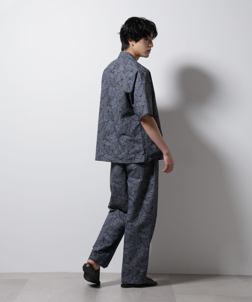 nano･universe「ボタニカルパターンサッカーイージーパンツ(セットアップ可)」|チノ|