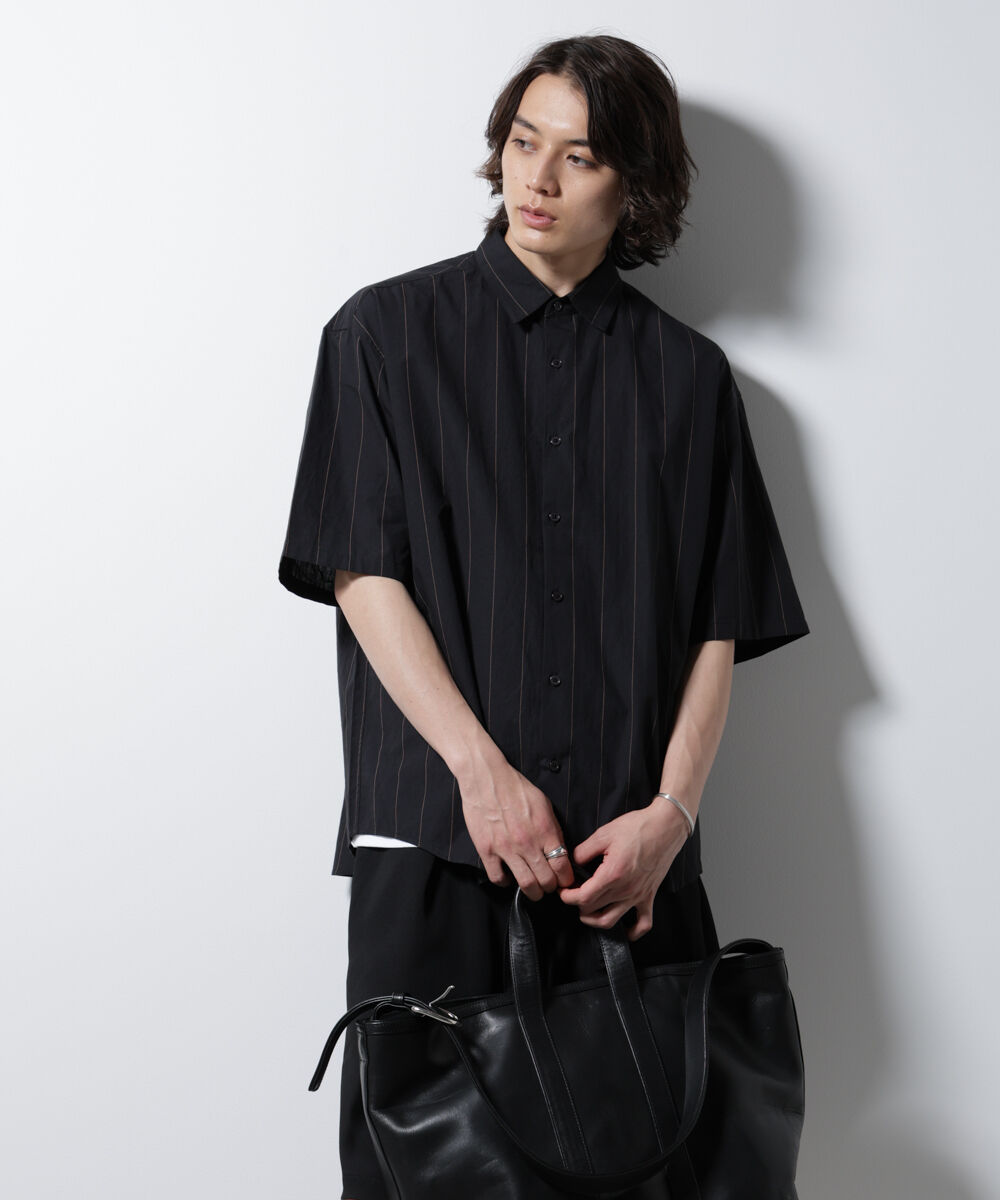 nano･universe「レギュラーカラーコットンリネンストライプシャツ」|シャツ・ブラウス|