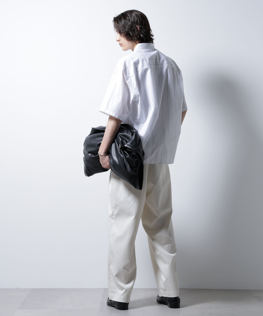 nano･universe「レギュラーカラーコットンリネンストライプシャツ」|シャツ・ブラウス|