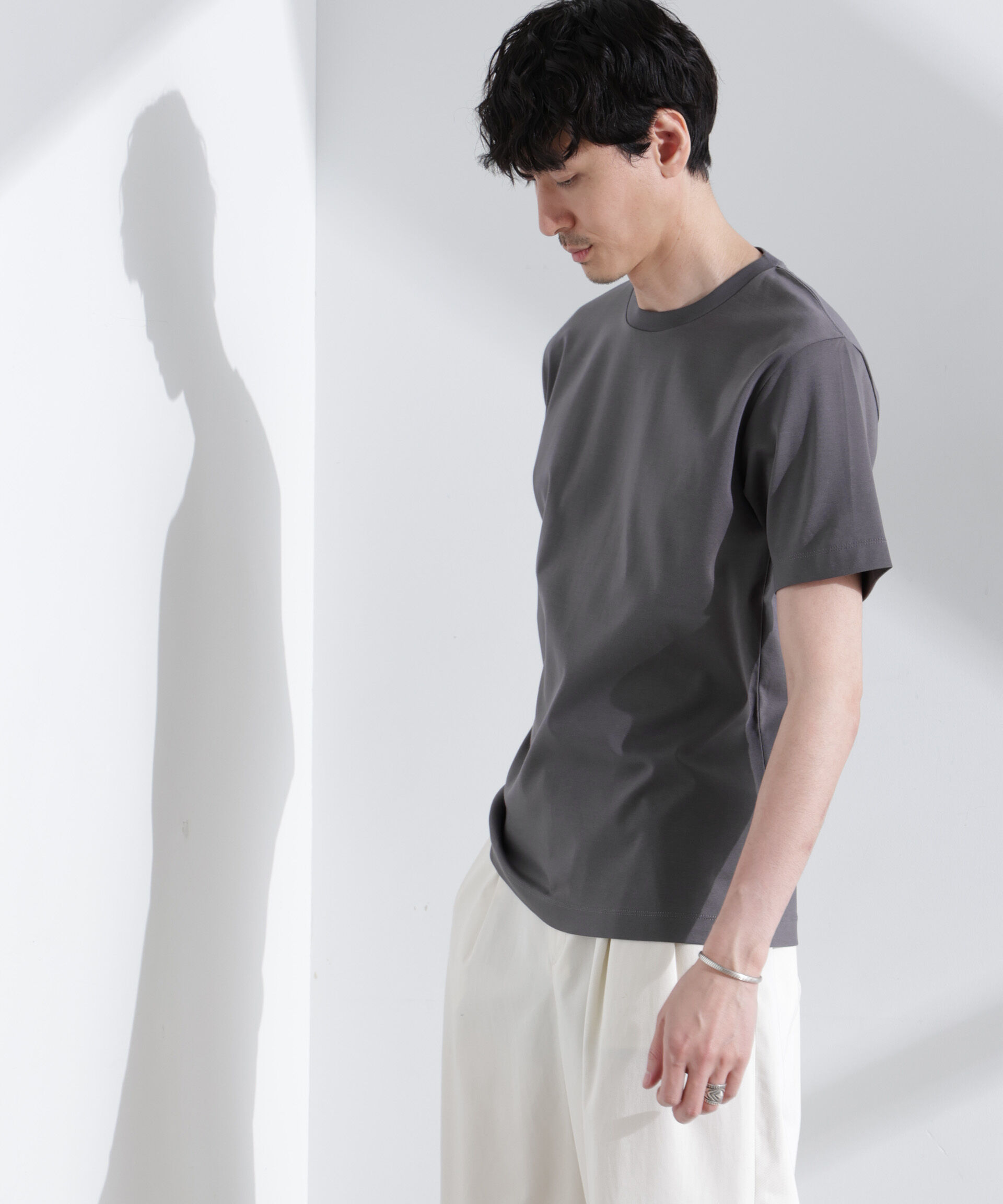  「アンチスメル クルーネックTシャツ 半袖」|Tシャツ・カットソー|グレー