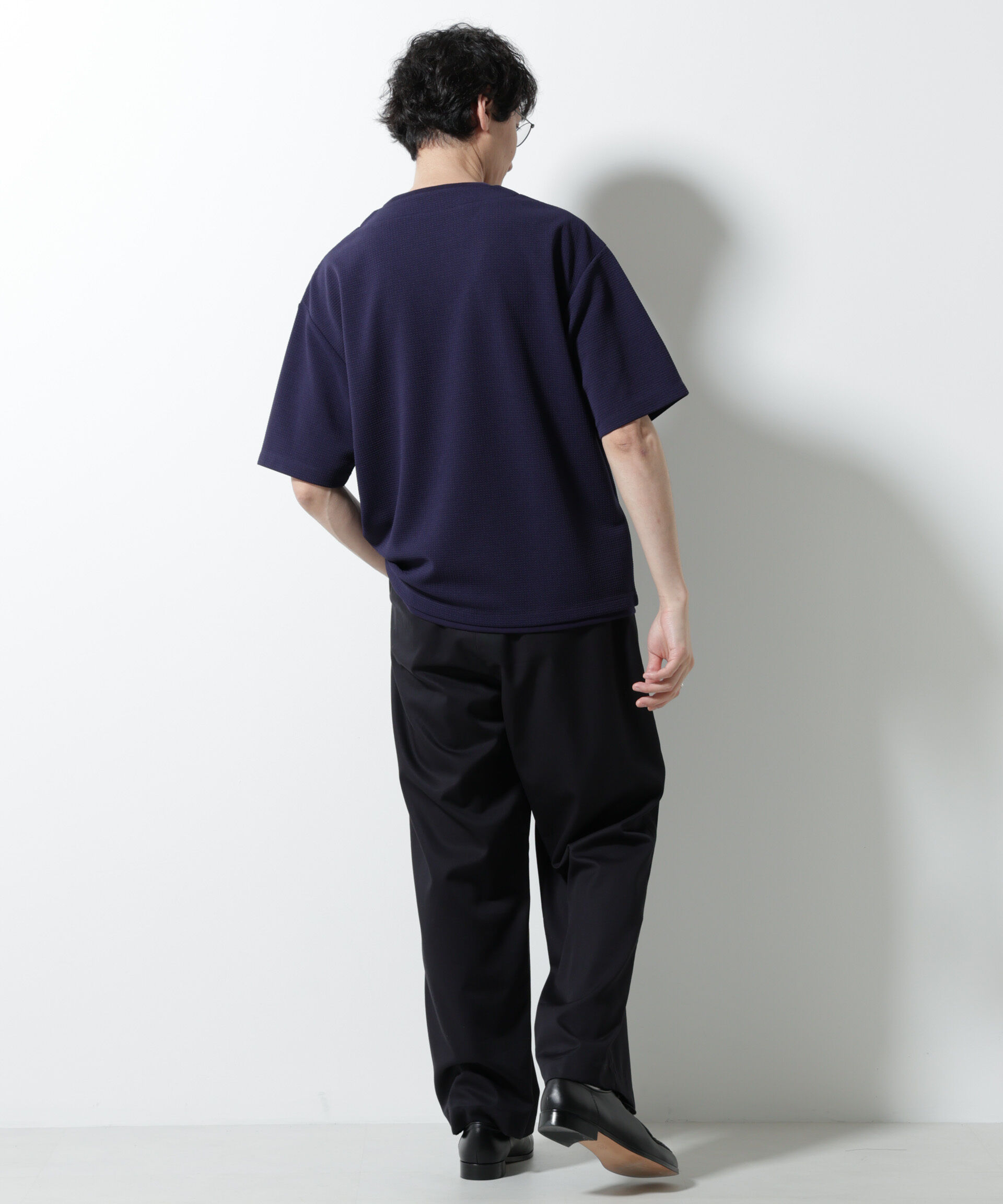 nano･universe「フェイクレイヤードキーネックTシャツ 半袖」|Tシャツ・カットソー|