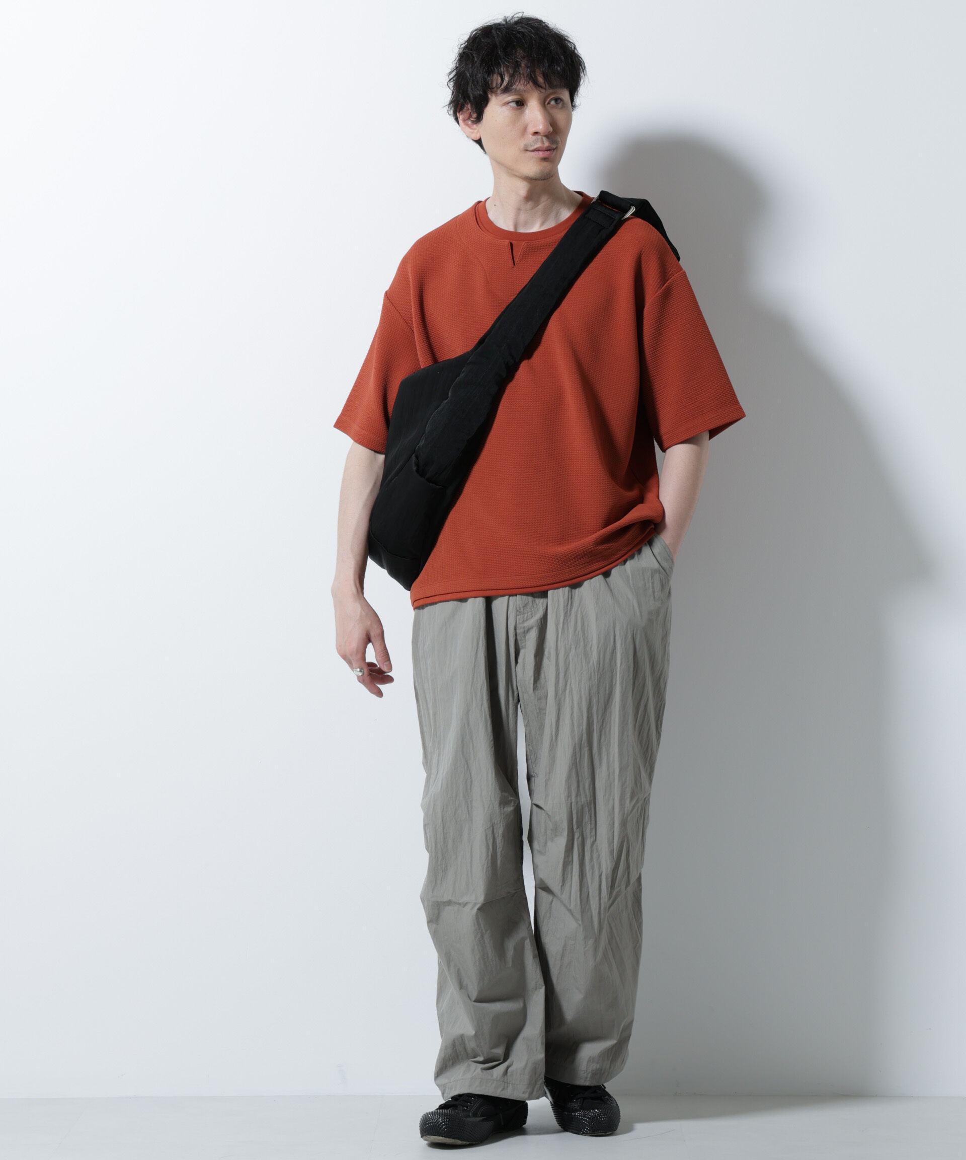 nano･universe「フェイクレイヤードキーネックTシャツ 半袖」|Tシャツ・カットソー|