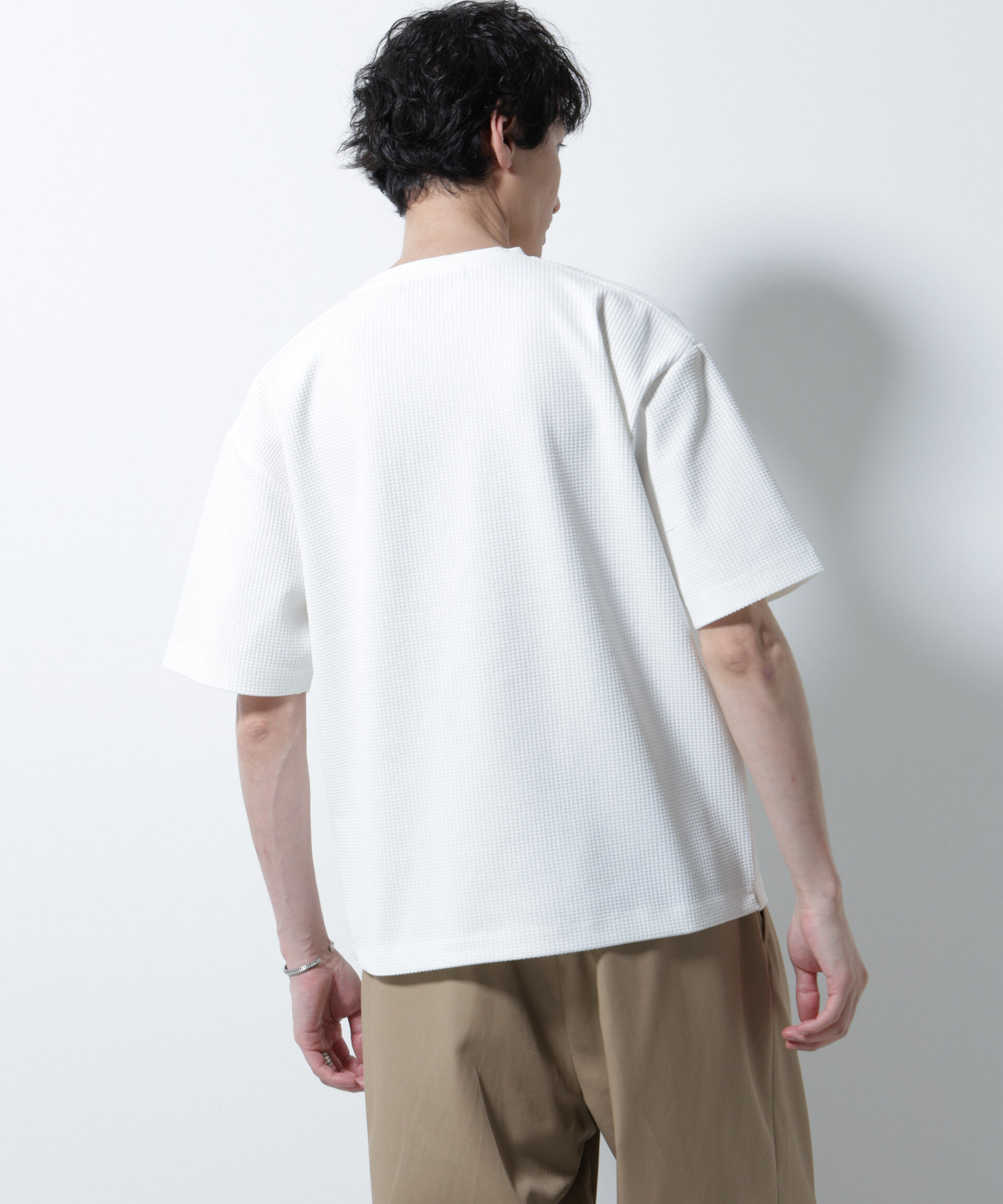 nano･universe「ドライソフトワッフルTシャツ 半袖」|Tシャツ・カットソー|