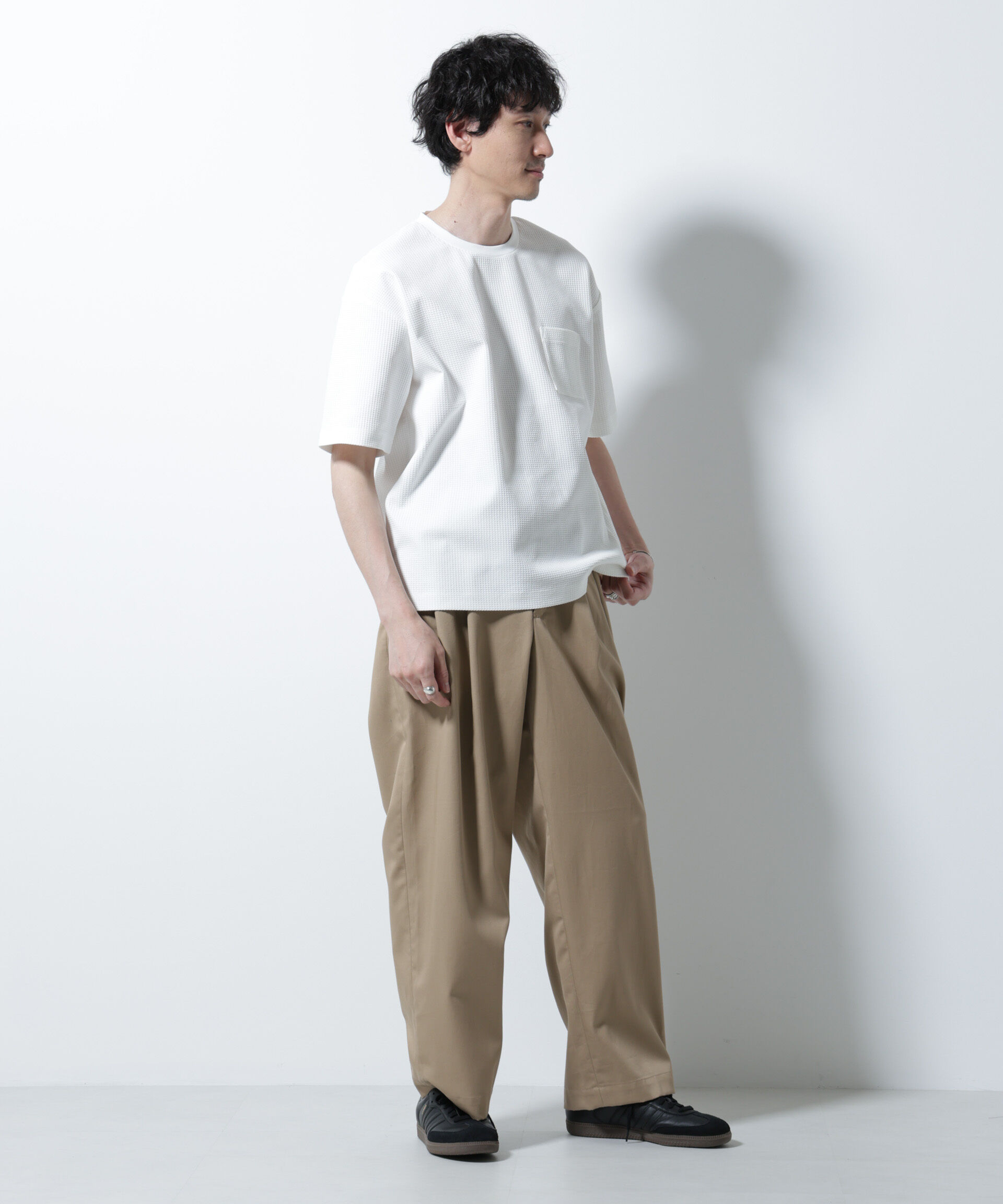 nano･universe「ドライソフトワッフルTシャツ 半袖」|Tシャツ・カットソー|