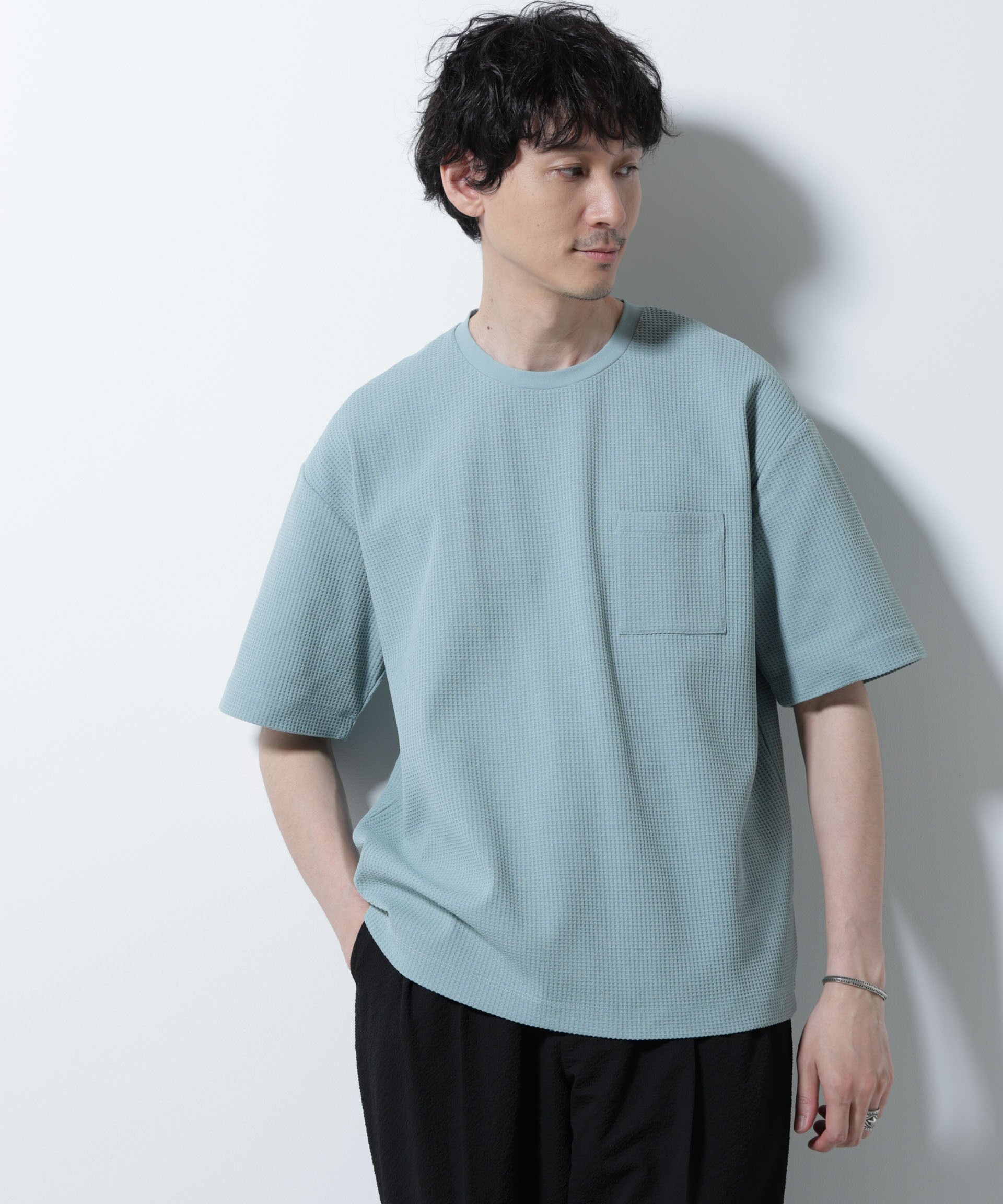 nano･universe「ドライソフトワッフルTシャツ 半袖」|Tシャツ・カットソー|