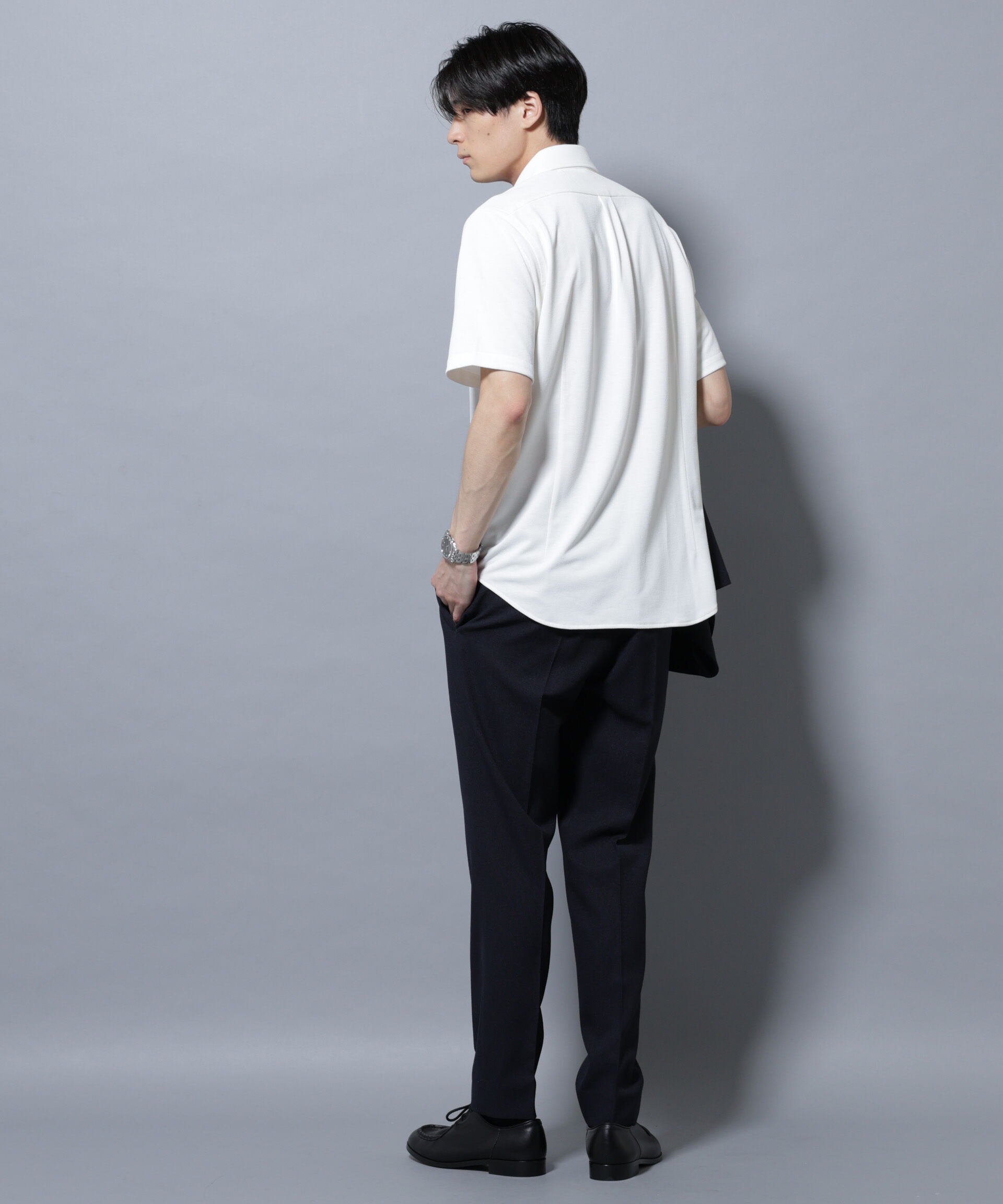 nano･universe「「N SHIRTS」 AERO FREEZE 鹿の子シャツ」|シャツ・ブラウス|