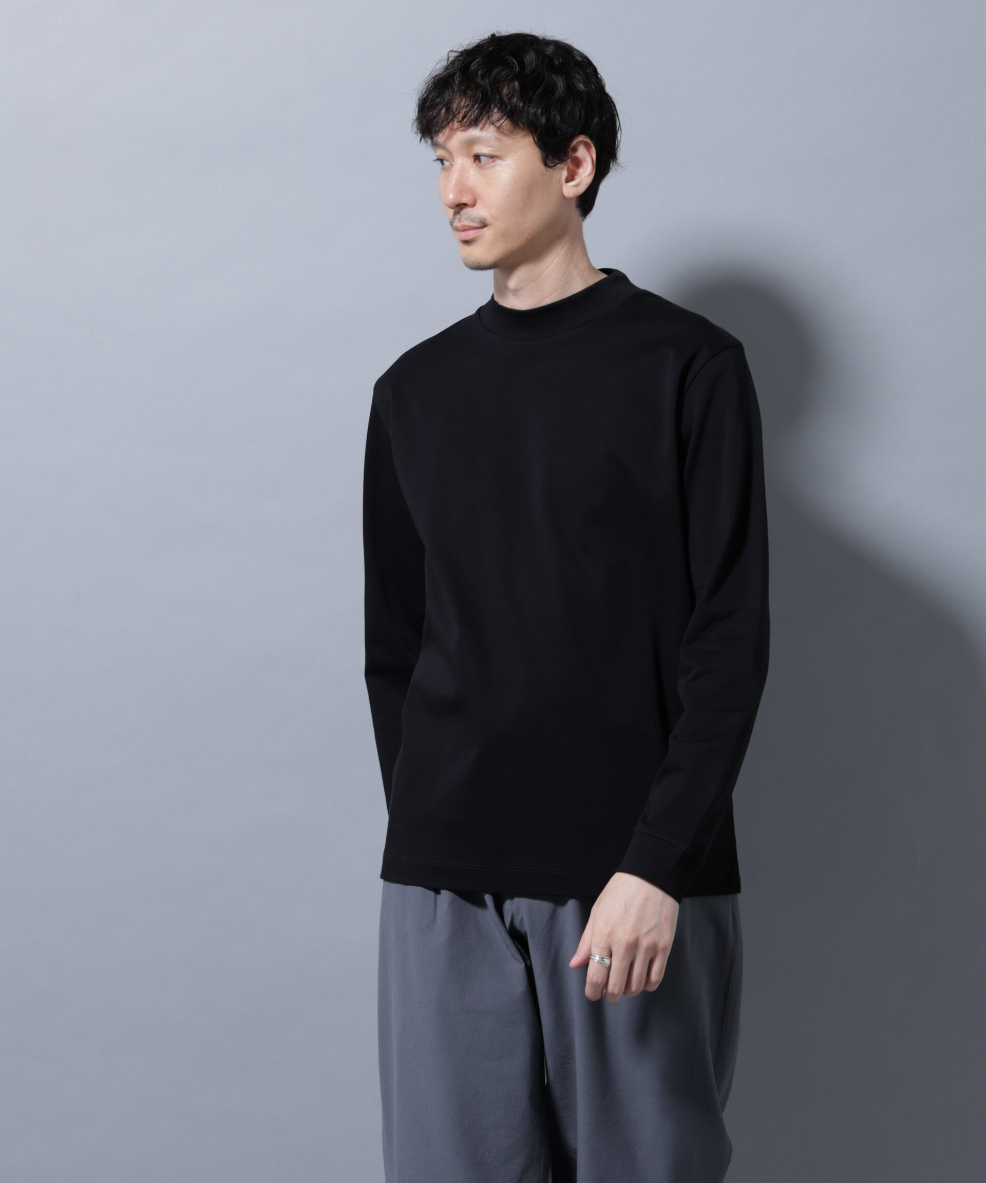 nano･universe「アンチスメルモックネックTシャツ 長袖」|Tシャツ・カットソー|