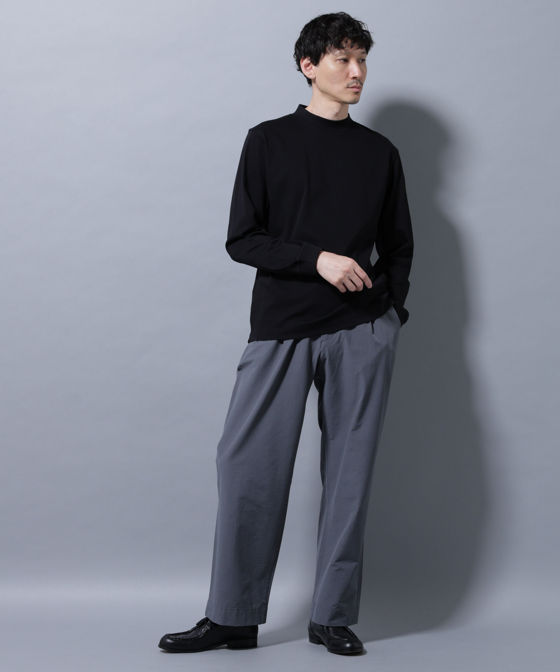 nano･universe「アンチスメルモックネックTシャツ 長袖」|Tシャツ・カットソー|