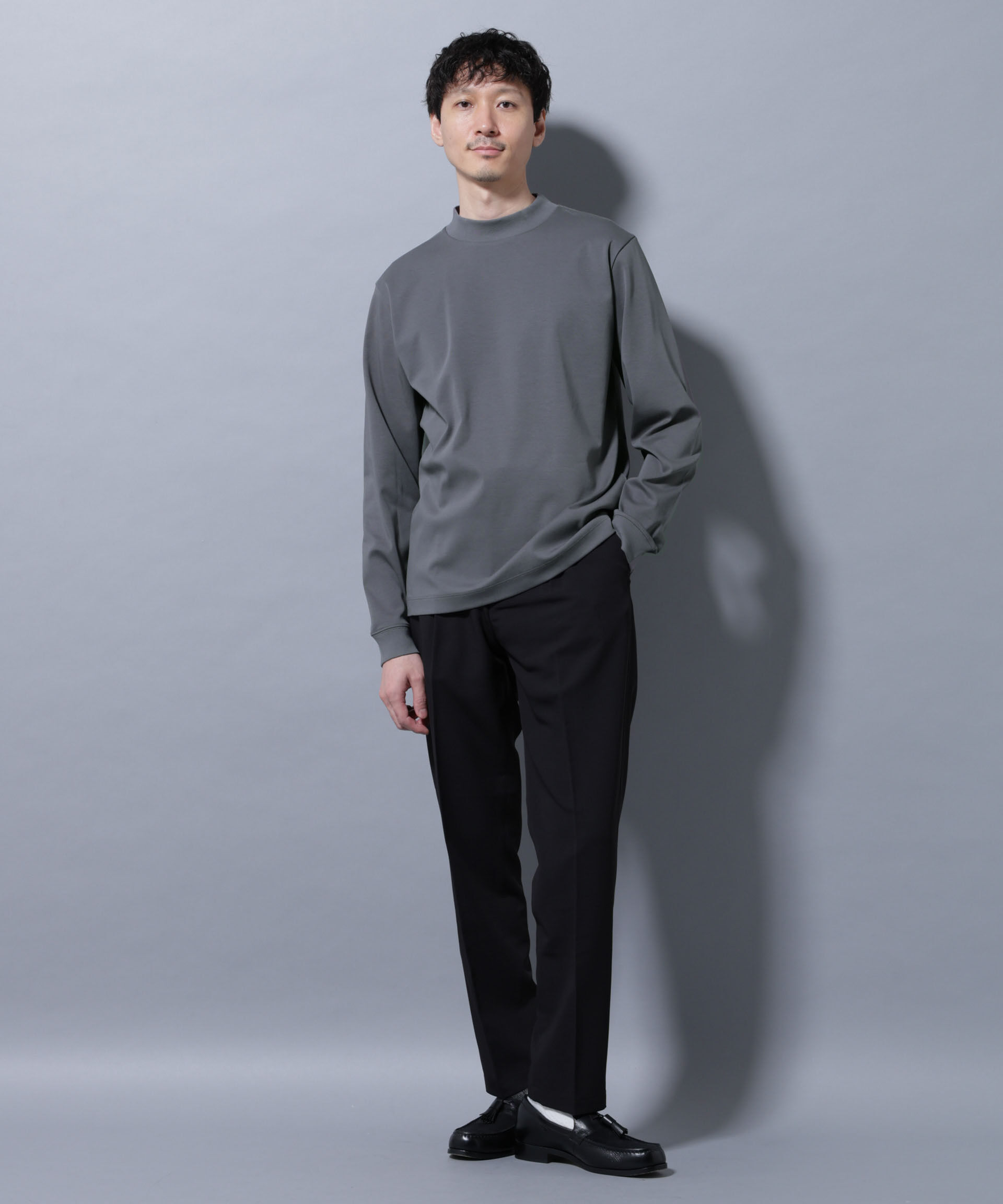 nano･universe「アンチスメルモックネックTシャツ 長袖」|Tシャツ・カットソー|