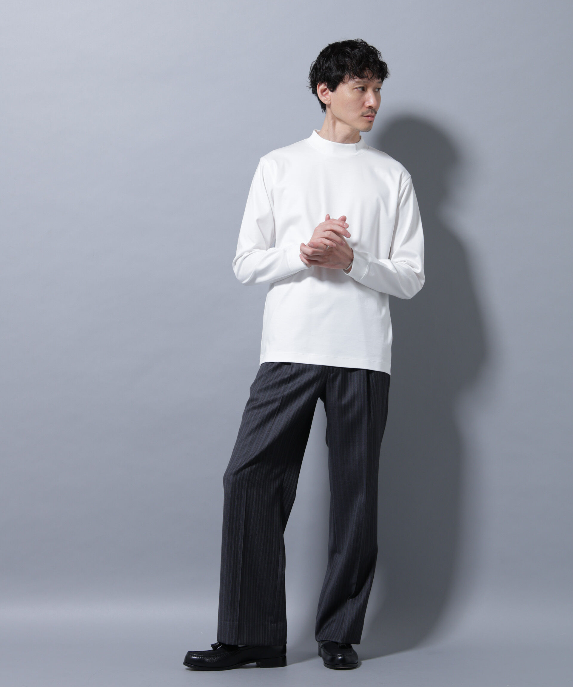 nano･universe「アンチスメルモックネックTシャツ 長袖」|Tシャツ・カットソー|