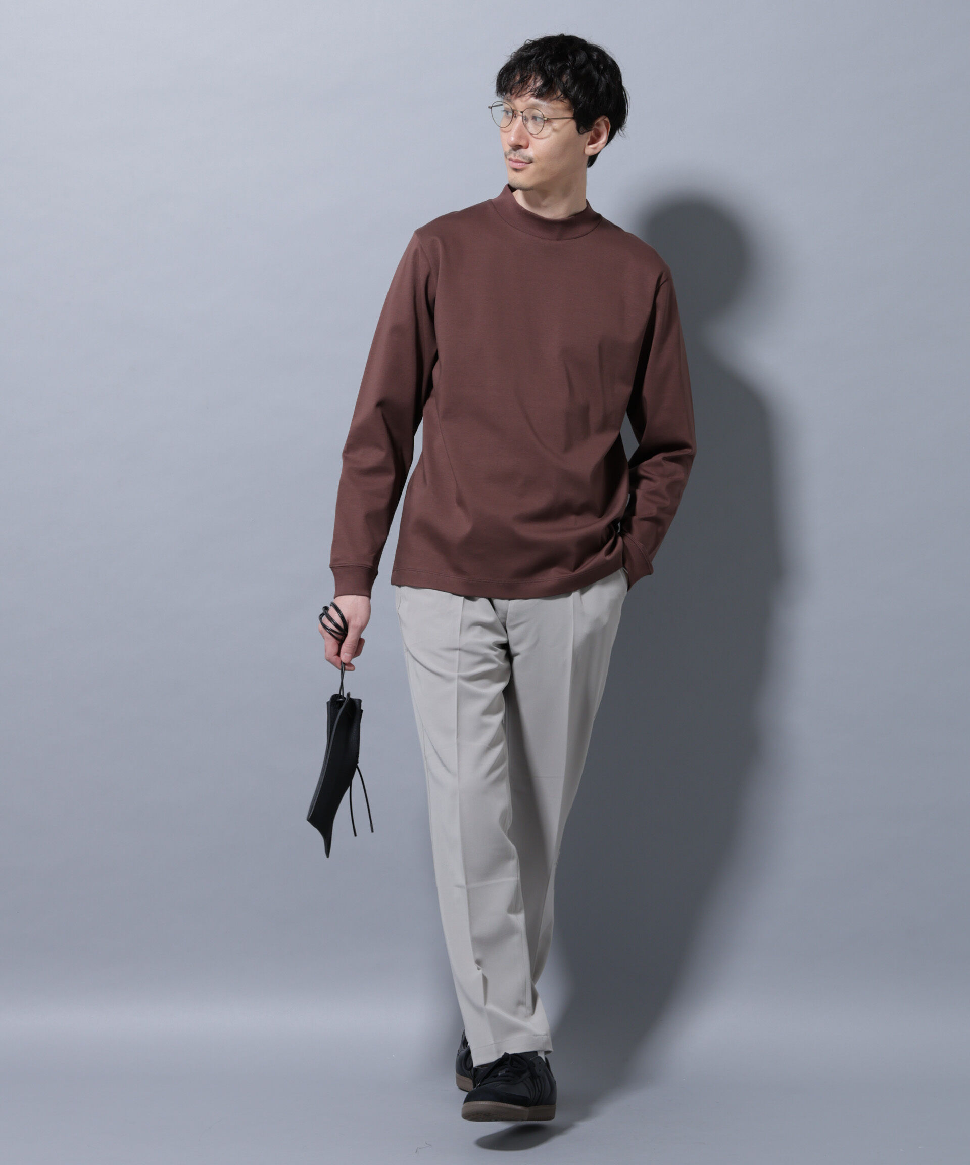 nano･universe「アンチスメルモックネックTシャツ 長袖」|Tシャツ・カットソー|