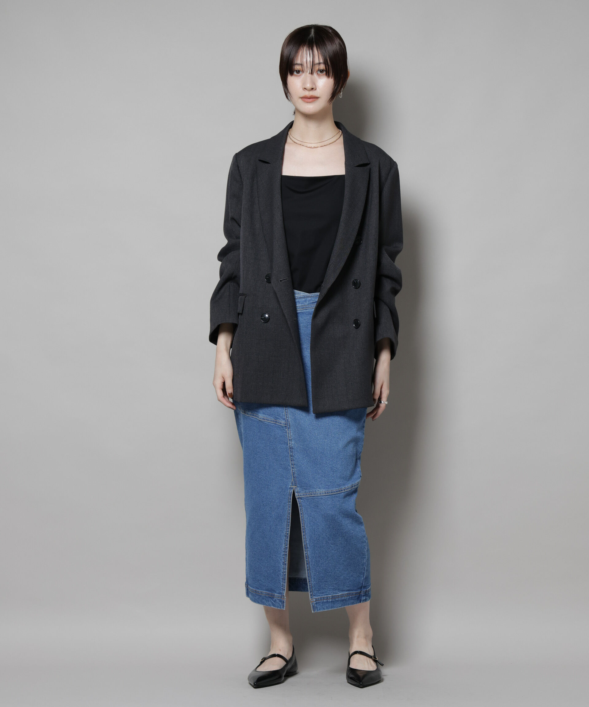 nano･universe「ラップペンシルデニムスカート」|スカート|