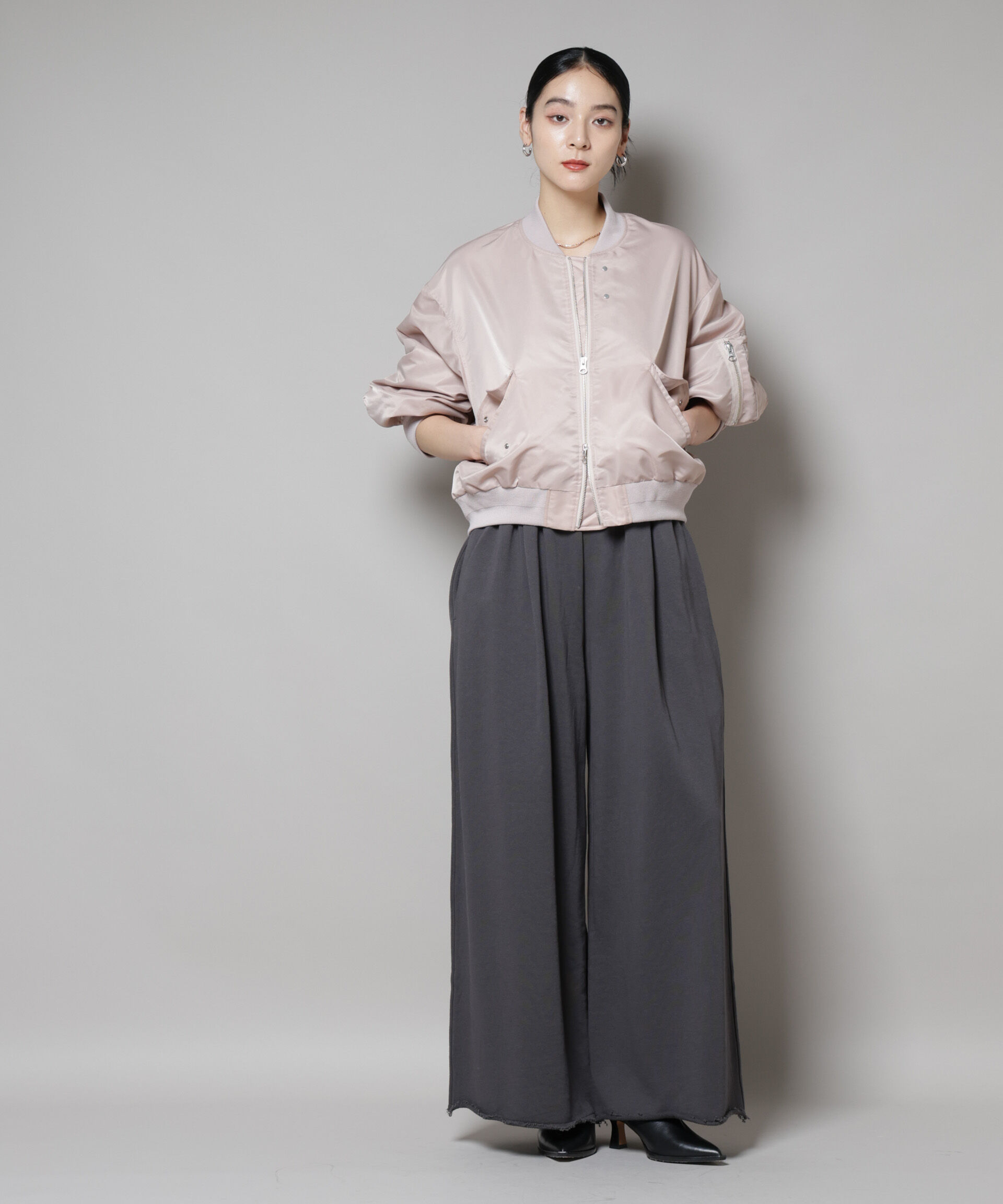 nano･universe「ナイロンツイルMA-1ブルゾン」|ブルゾン・スタジャン|