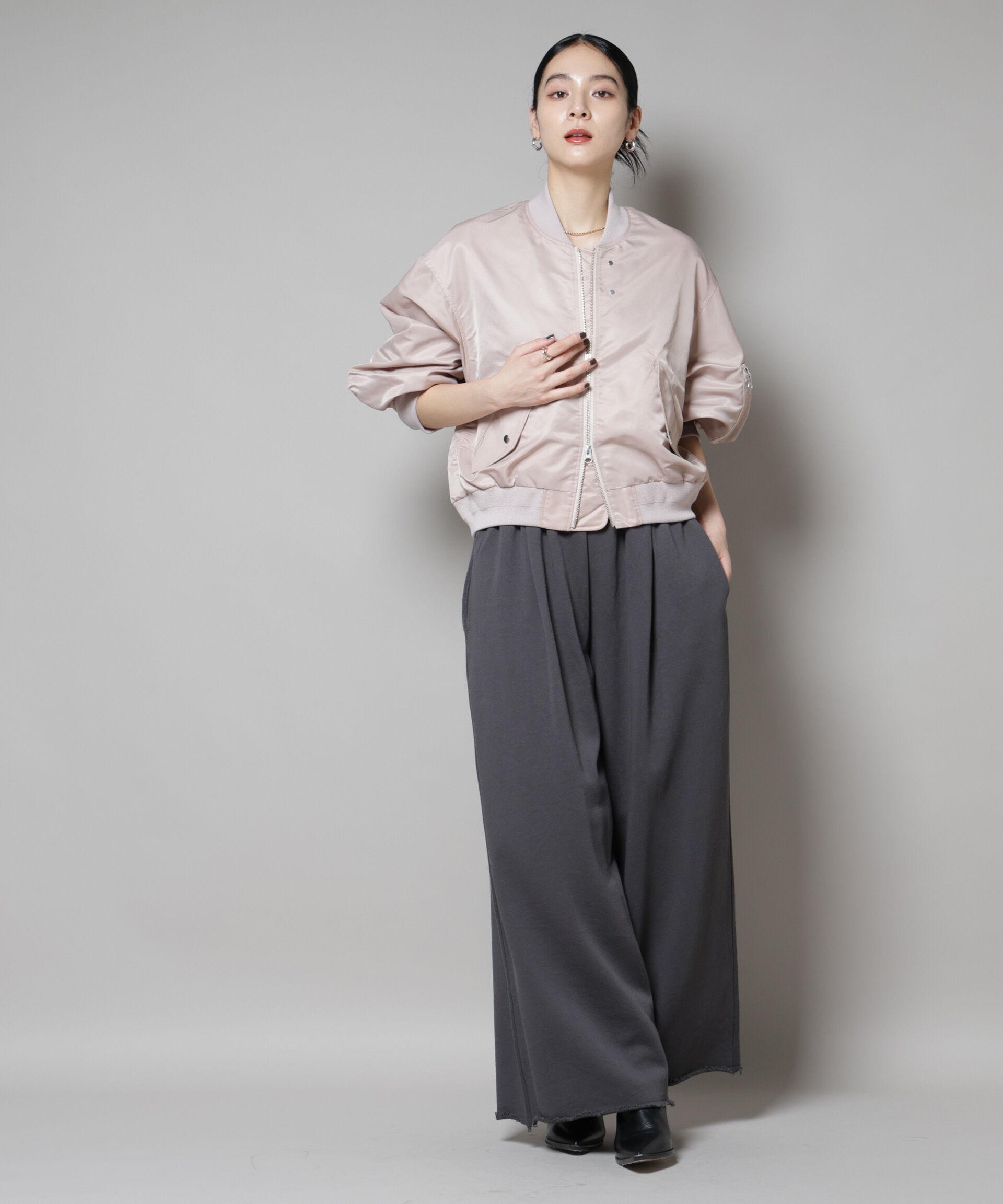 nano･universe「ナイロンツイルMA-1ブルゾン」|ブルゾン・スタジャン|