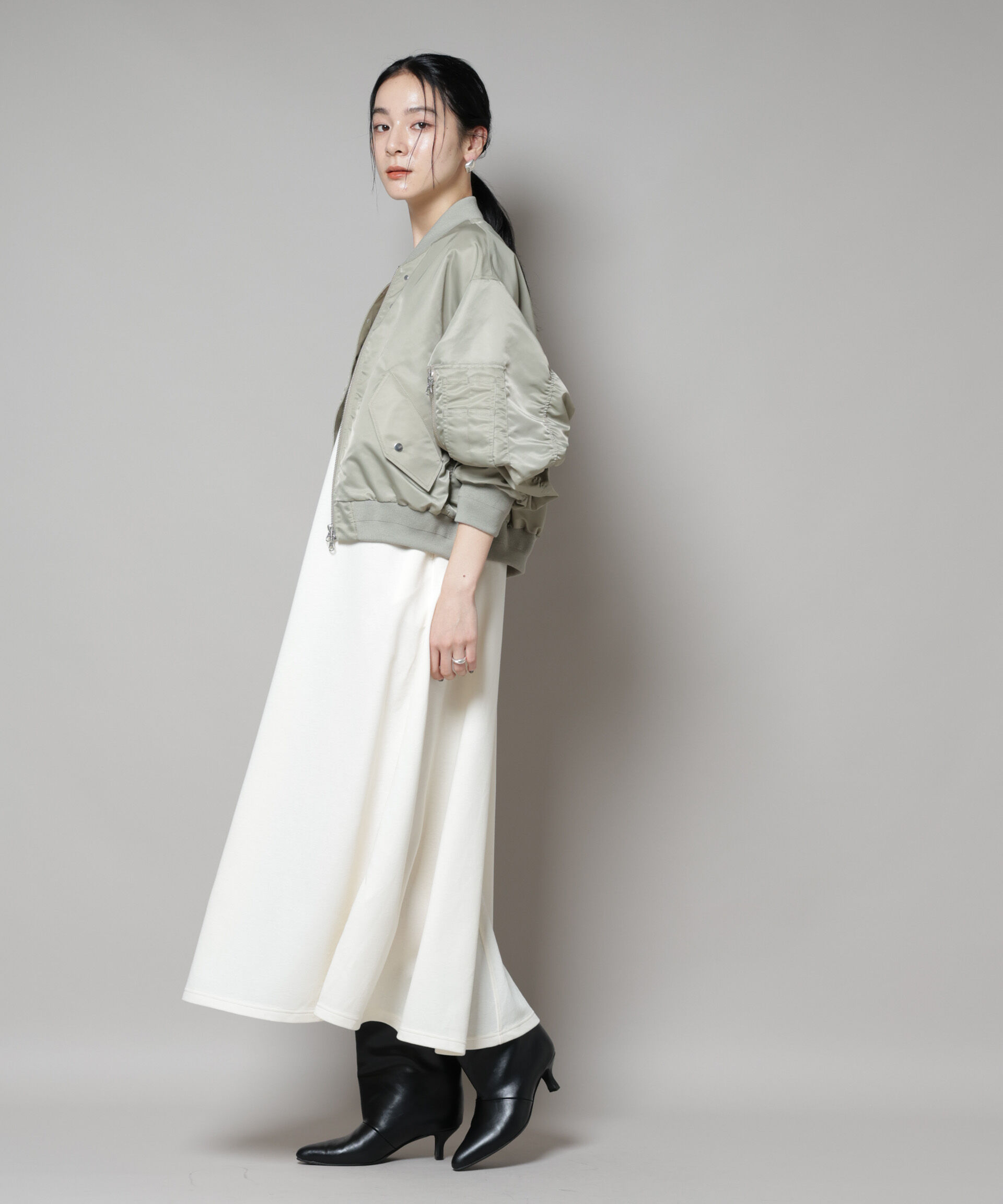 nano･universe「ナイロンツイルMA-1ブルゾン」|ブルゾン・スタジャン|