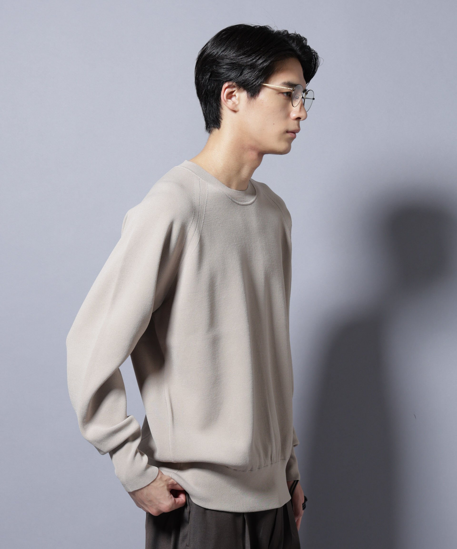 nano･universe「ELITE 7 FUNCTION W-FACE クルーネック」|ニット・セーター|