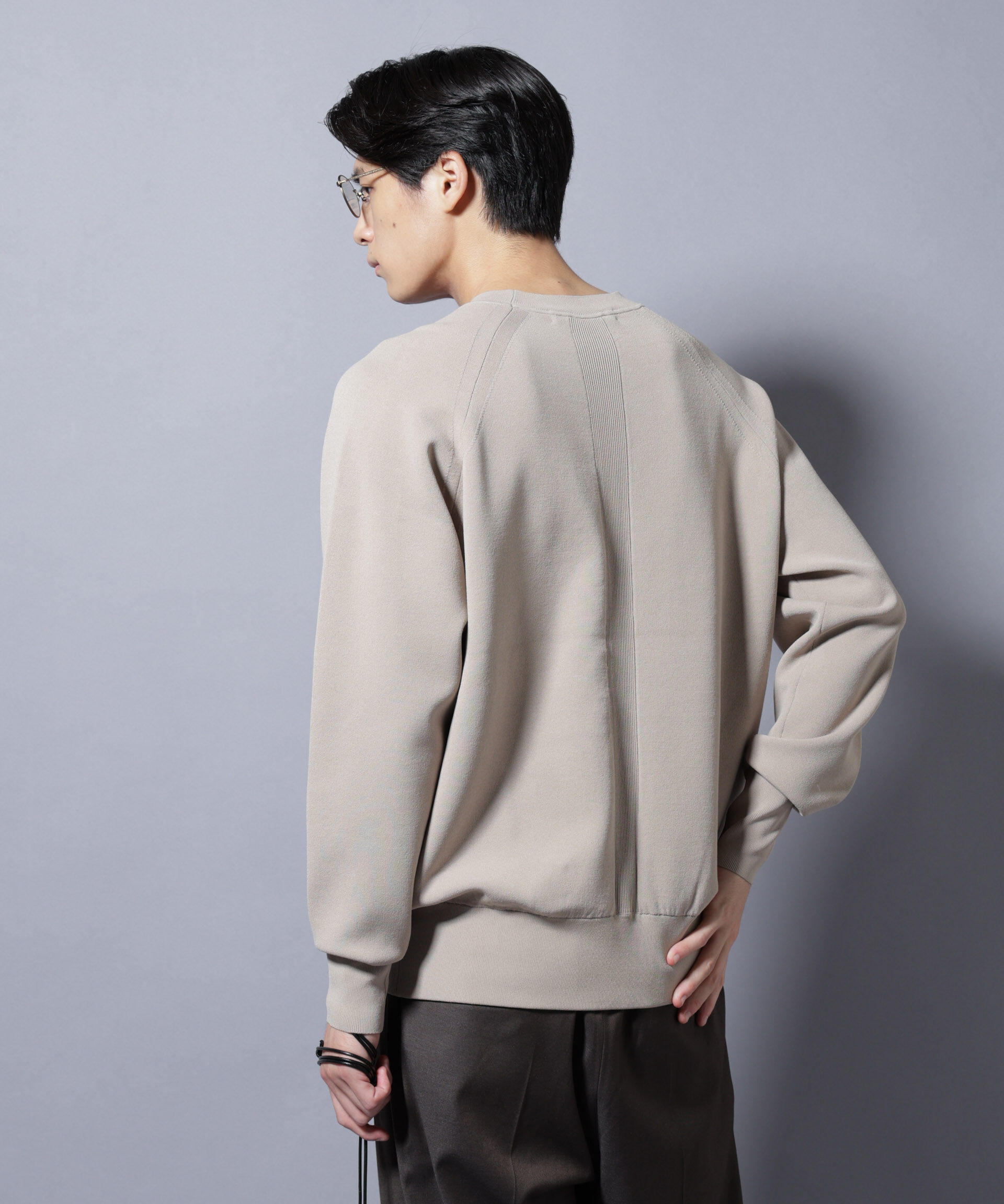 nano･universe「ELITE 7 FUNCTION W-FACE クルーネック」|ニット・セーター|