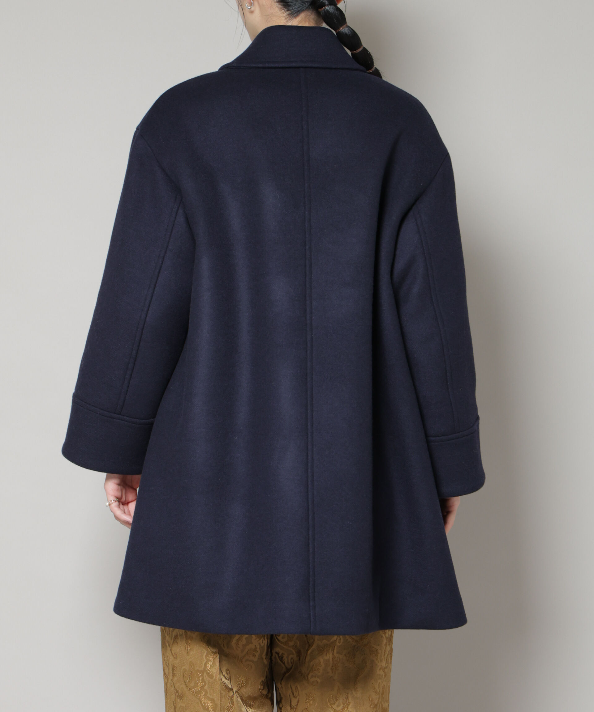 nano･universe「WooLoop Aラインステンカラーミドルコート」|その他|