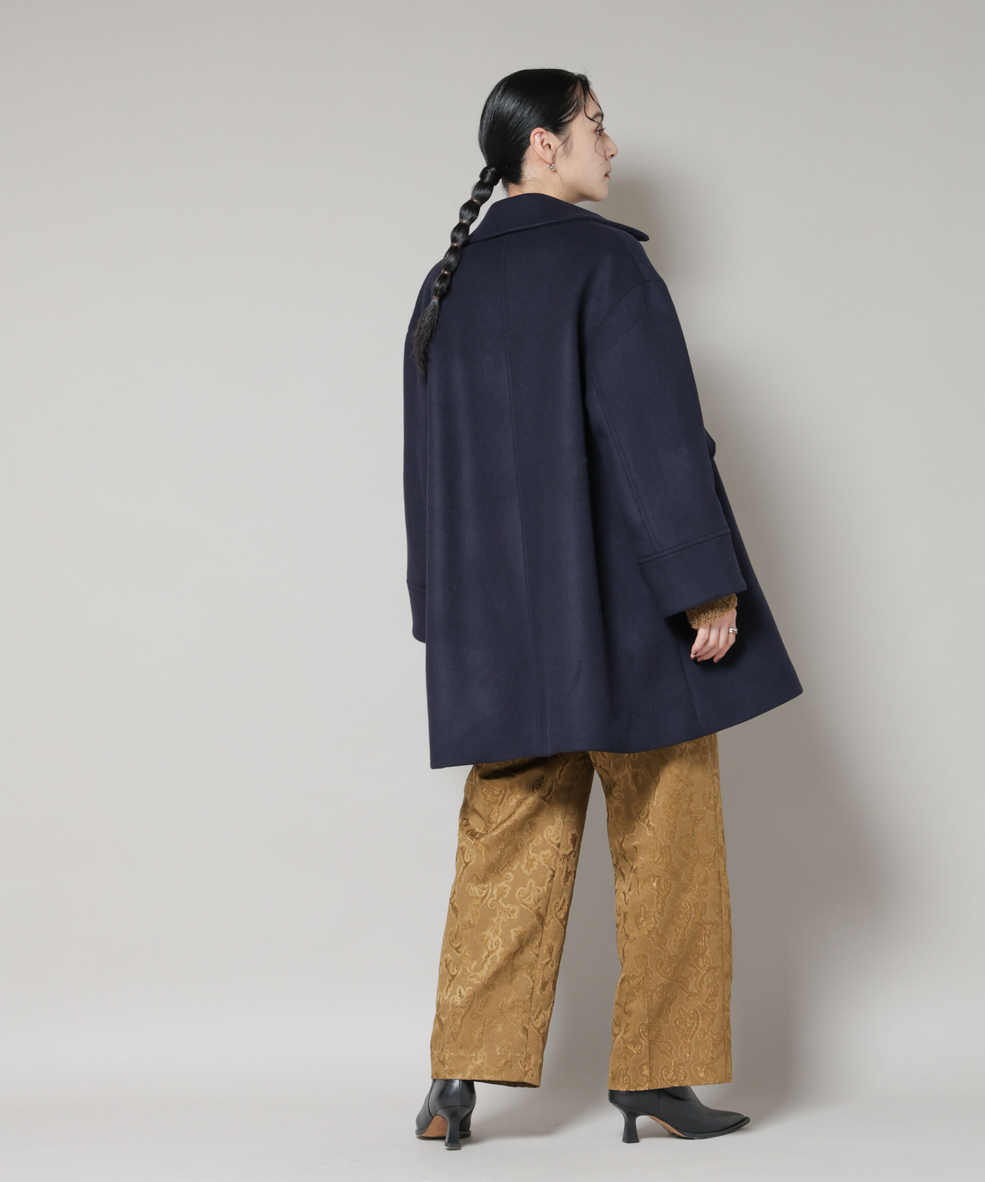 nano･universe「WooLoop Aラインステンカラーミドルコート」|その他|