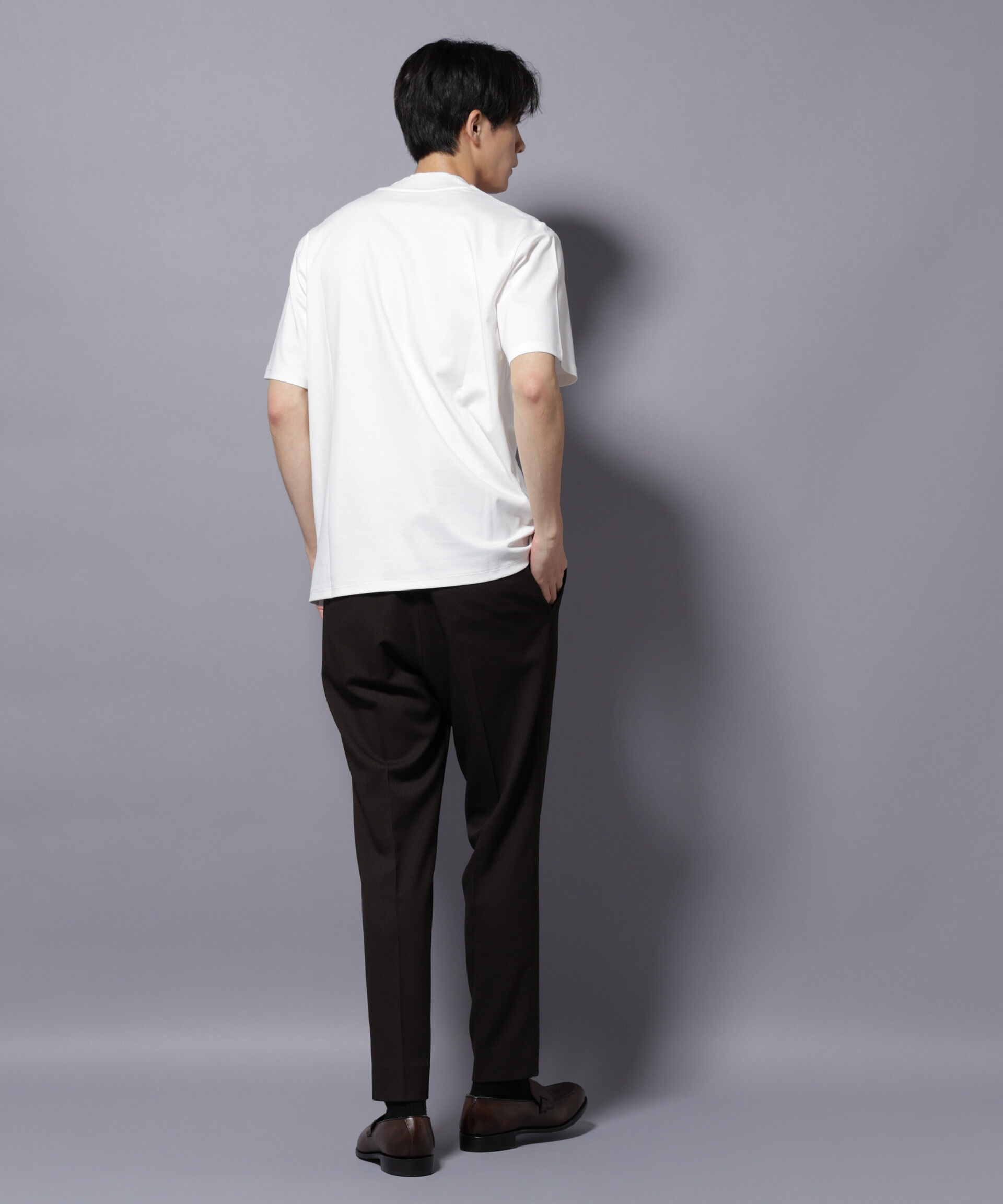 nano･universe「ジャケT(R) プレミアム クルーネック 半袖」|Tシャツ・カットソー|