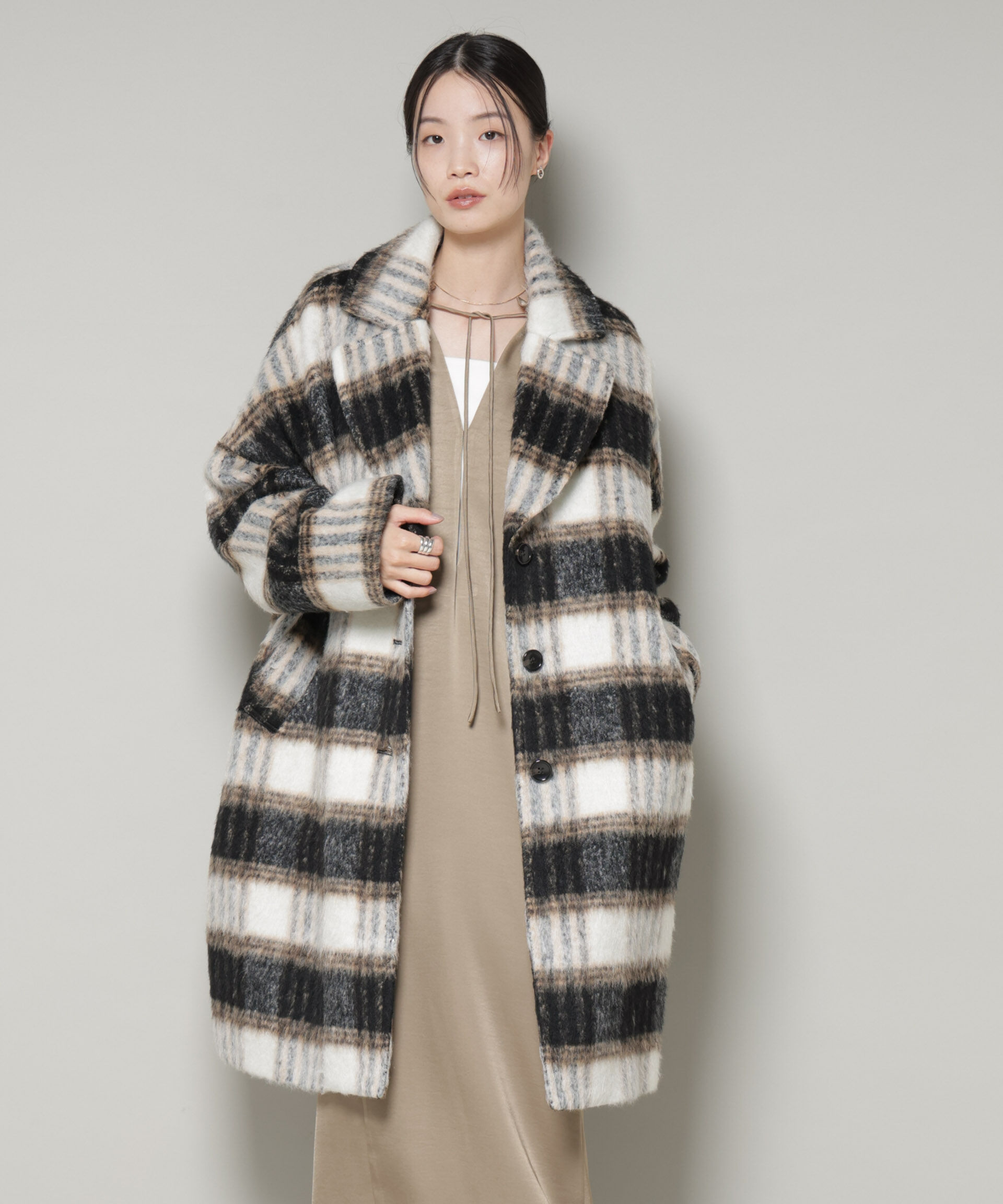 nano･universe「シャギーチェックコート」|その他|