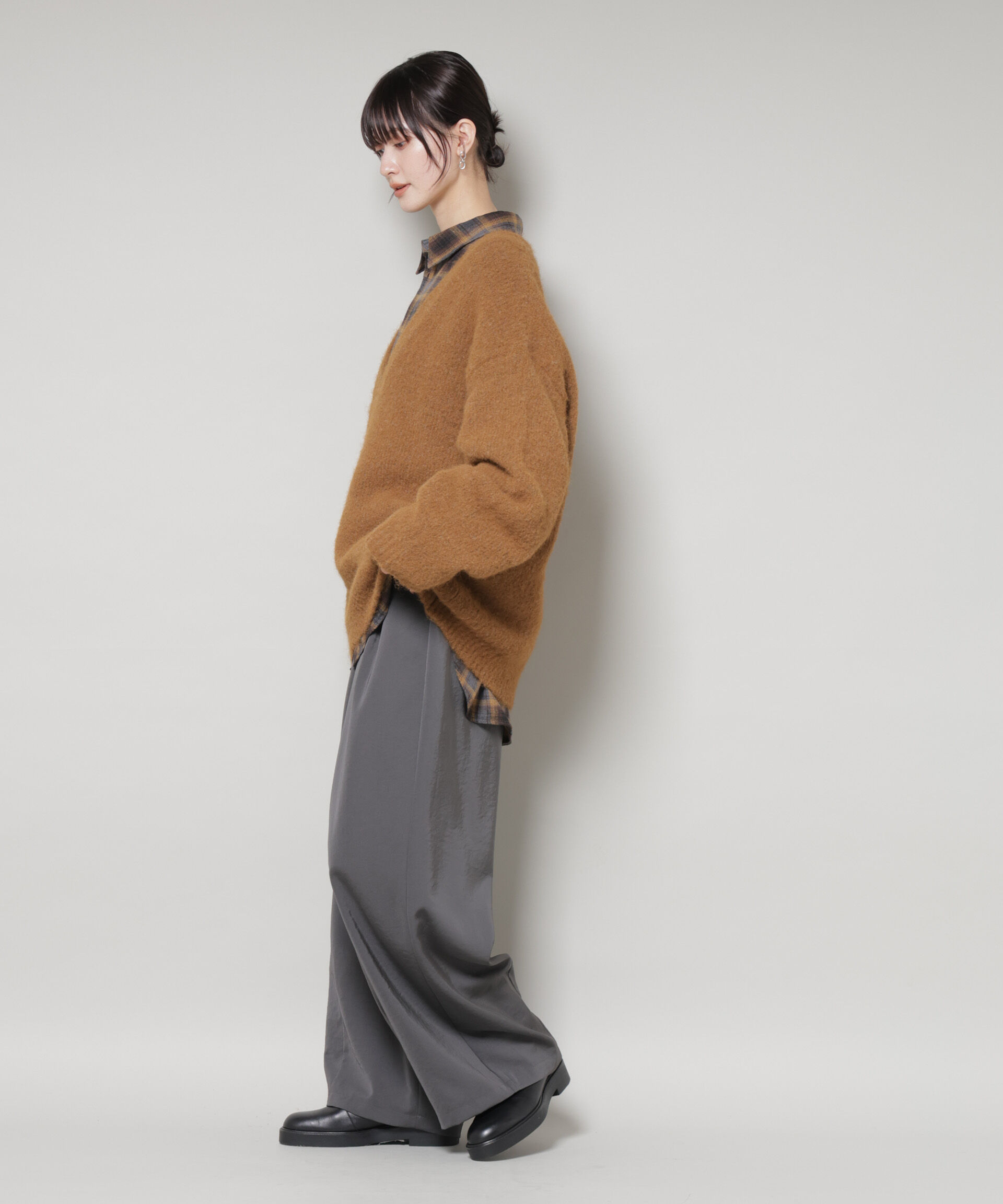 nano･universe「深Vネックオーバーニットプルオーバー」|ニット・セーター|