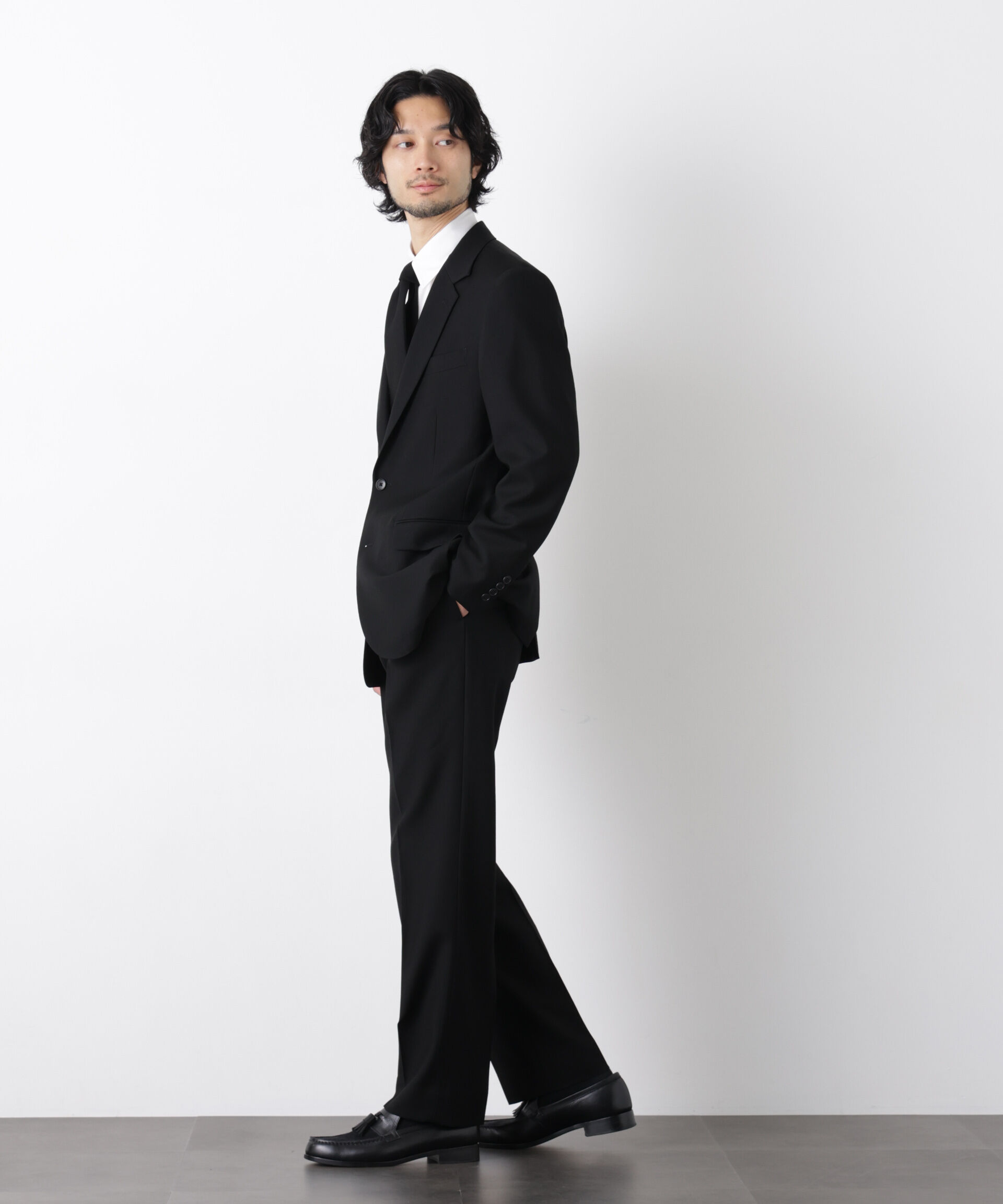 nano･universe「｢Damerino Formal｣ ﾌﾞﾗｯｸﾌｫｰﾏﾙｵｰﾙｼｰｽﾞﾝﾊﾟﾝﾂ(ｾｯﾄ  」|スーツ|