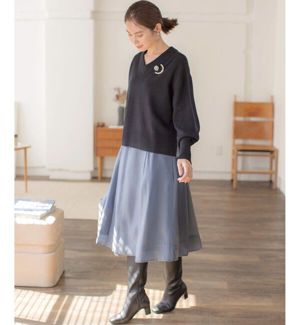 組曲「【8色展開・手洗い可】ウールカシミヤミックス Vネックニット」|ニット・セーター|