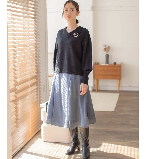 組曲「【8色展開・手洗い可】ウールカシミヤミックス Vネックニット」|ニット・セーター|