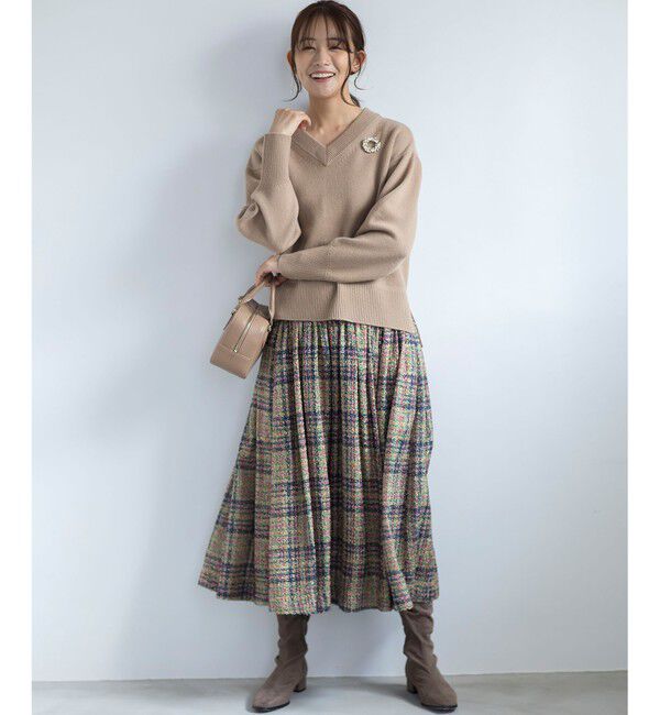 組曲「【8色展開・手洗い可】ウールカシミヤミックス Vネックニット」|ニット・セーター|