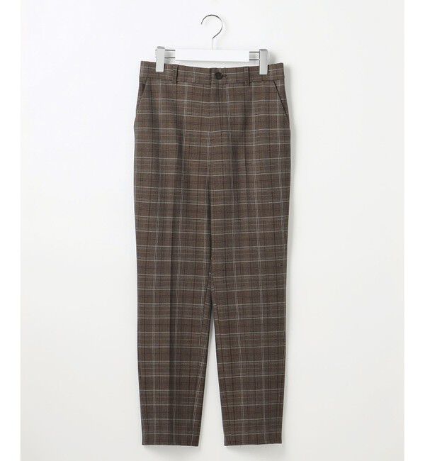 自由区「TRギャバ裏起毛チェック柄テーパード パンツ」|その他|