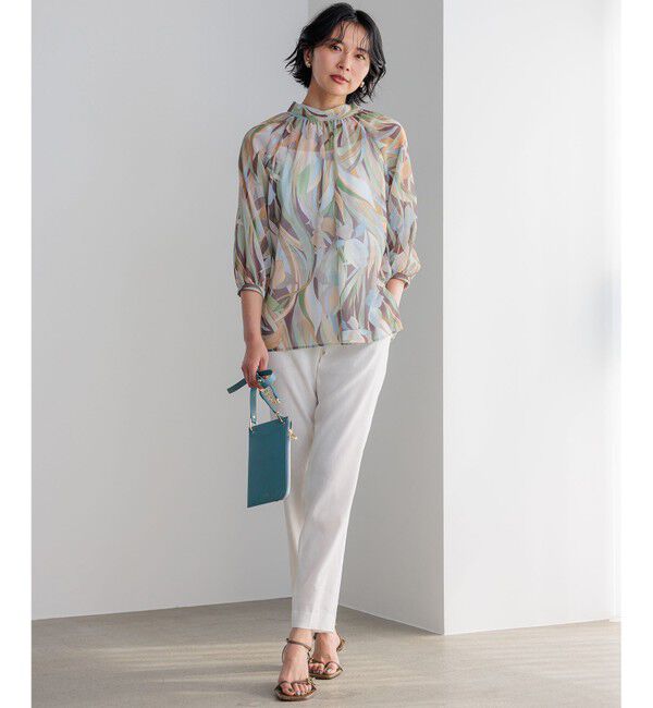 23区「【洗える】リネンレーヨンストレッチ テーパードパンツ」|その他|