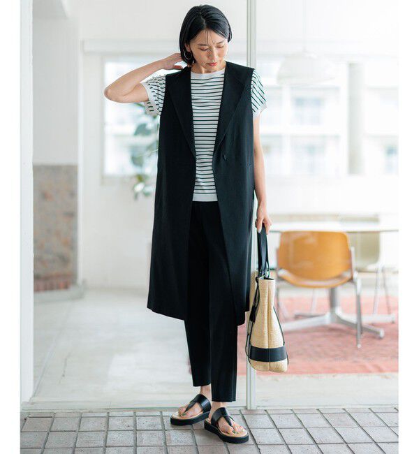 23区「【洗える】リネンレーヨンストレッチ テーパードパンツ」|その他|