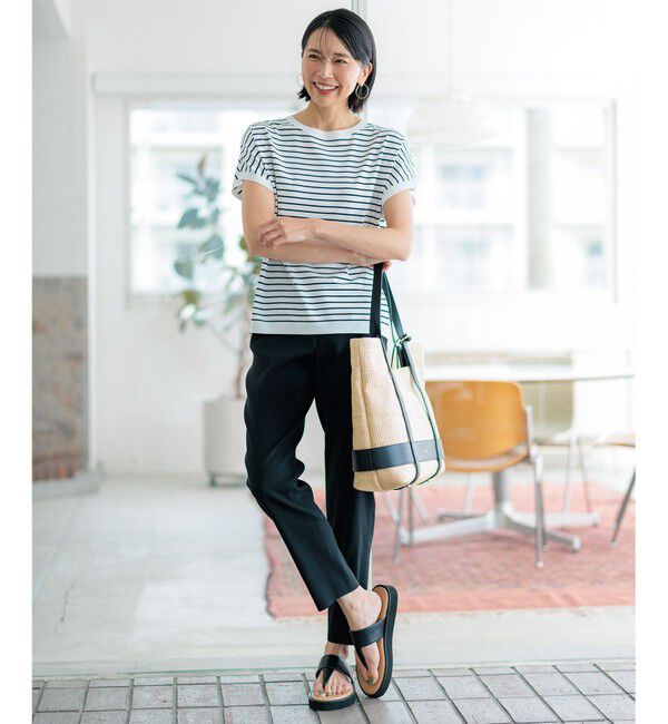 23区「【洗える】リネンレーヨンストレッチ テーパードパンツ」|その他|