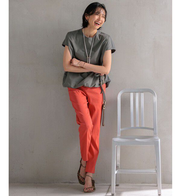 23区「【洗える】リネンレーヨンストレッチ テーパードパンツ」|その他|