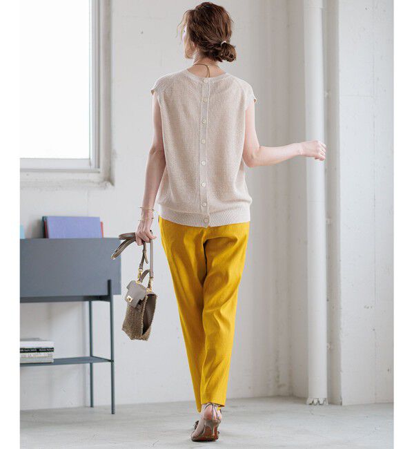 23区「【洗える】リネンレーヨンストレッチ テーパードパンツ」|その他|