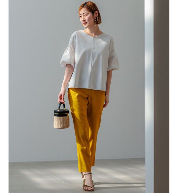 23区「【洗える】リネンレーヨンストレッチ テーパードパンツ」|その他|