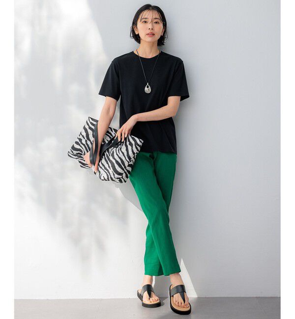 23区「【洗える】リネンレーヨンストレッチ テーパードパンツ」|その他|