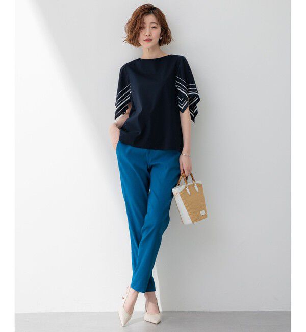 23区「【洗える】リネンレーヨンストレッチ テーパードパンツ」|その他|