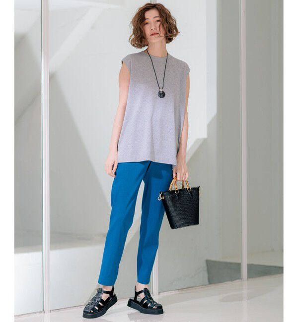 23区「【洗える】リネンレーヨンストレッチ テーパードパンツ」|その他|