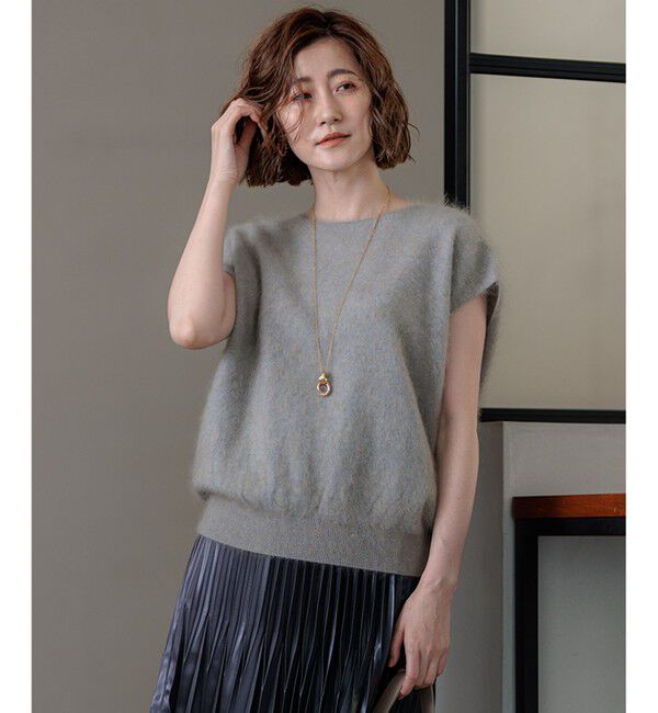 23区「【Oggi10月号掲載/洗える】カシミヤミックスファー ニット」|ニット・セーター|モカグレー