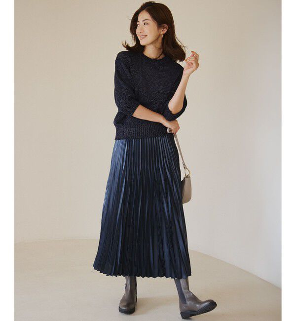 23区「【洗える】ルレックスバルキー ラメニット」|ニット・セーター|