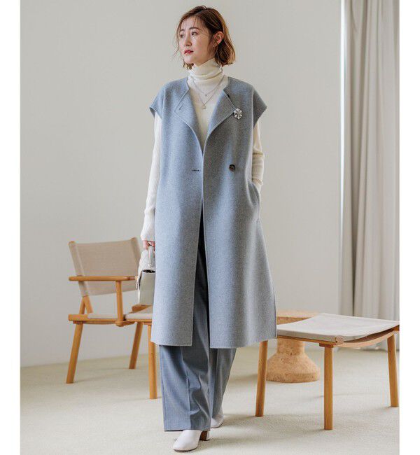 23区「【Oggi1月号/CLASSY.11月号掲載】ウーステッドウール リブタートルネック ニット」|ニット・セーター|