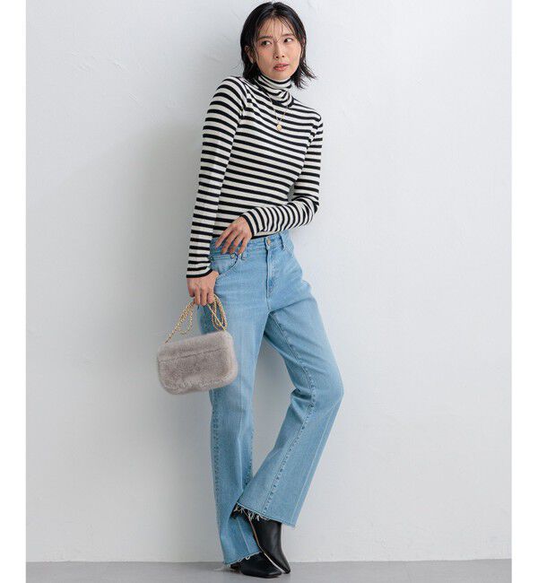 23区「【Oggi1月号/CLASSY.11月号掲載】ウーステッドウール リブタートルネック ニット」|ニット・セーター|