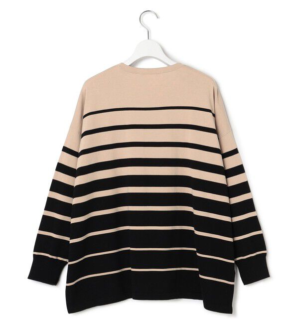23区「【洗える】プレミアムビオコットン ボーダー ワイド ニット」|ニット・セーター|