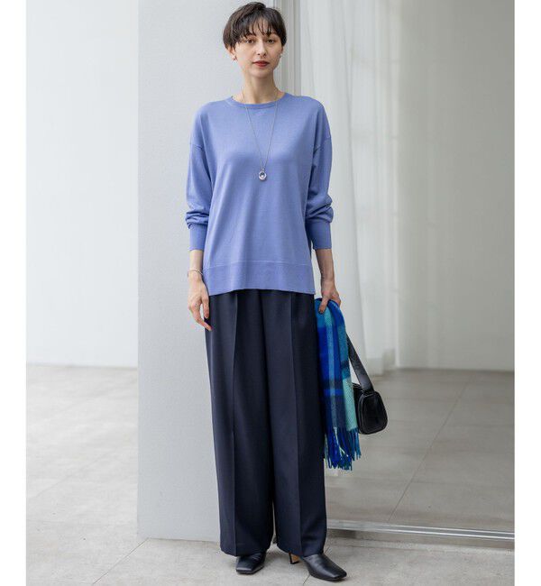 23区「【洗える】オータムシャイニー リラクシー ニット」|ニット・セーター|