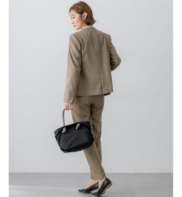 23区「【洗える/セットアップ対応】ウールライクカルゼ テーパード パンツ」|その他|