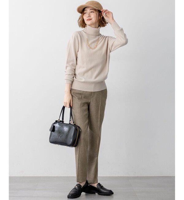 23区「【洗える/セットアップ対応】ウールライクカルゼ テーパード パンツ」|その他|