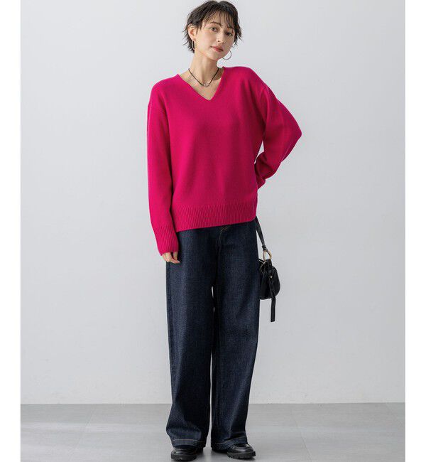 23区「【見上愛さんコラボカラー/VERY・GISELe掲載】カシミヤブレンド Vネック ニット」|ニット・セーター|