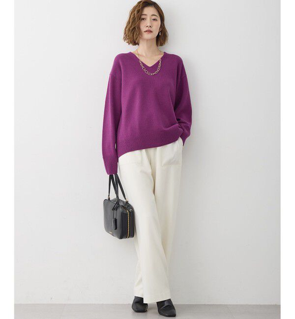23区「【見上愛さんコラボカラー/VERY・GISELe掲載】カシミヤブレンド Vネック ニット」|ニット・セーター|